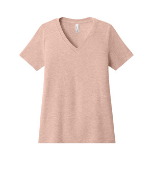Women's Relaxed Heather CVC V-Neck T-Shirt