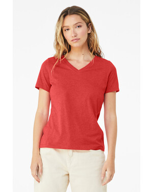 Women's Relaxed Heather CVC V-Neck T-Shirt