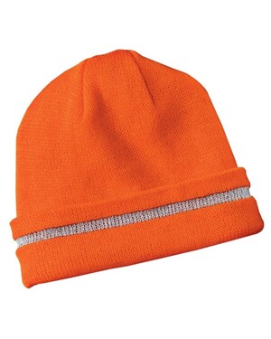 Safety Beanie with Reflective Stripe