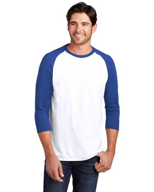 Mens Perfect Tri 3/4-Sleeve Raglan