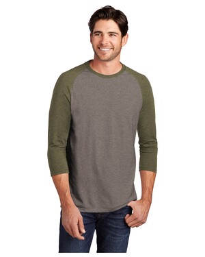 Mens Perfect Tri 3/4-Sleeve Raglan