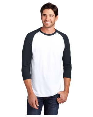 Mens Perfect Tri 3/4-Sleeve Raglan