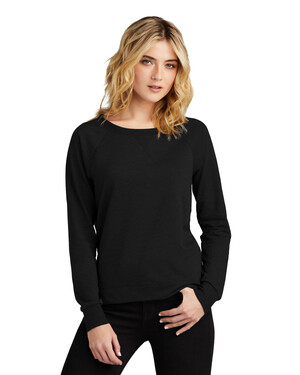 District DT672 Women's Featherweight French Terry Long Sleeve Crewneck ...