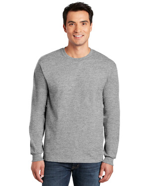 Gildan Men's Ultra Cotton Long Sleeve T-Shirt 2-Pack – Style G2400 In Navy & Charcoal, Heavyweight Casual Tee