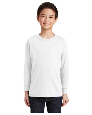 Youth Heavy Cotton 100% Cotton Long Sleeve T-Shirt.