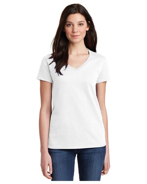 Women's Heavy Cotton 100% Cotton V-Neck T-Shirt