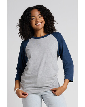 Unisex Premium Blend Combed Ring Spun 3/4-Sleeve Raglan 