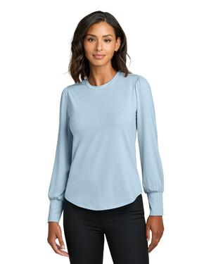 Women's Stretch Jersey Long Sleeve Blouson Top 