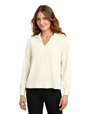 Women's Long Sleeve Buttery Soft Popover Blouse