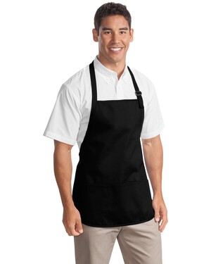 Medium Length Apron with Pouch Pockets