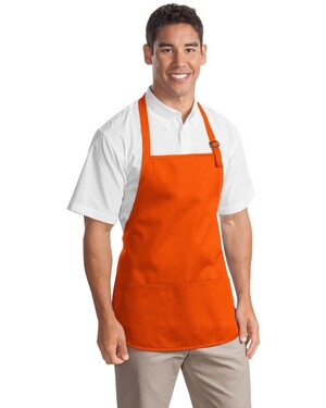 Medium Length Apron with Pouch Pockets