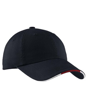 Sandwich Bill Cap with Striped Closure