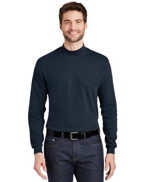 Interlock Knit Mock Turtleneck