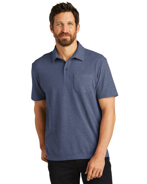 C-FREE Cotton Blend Pique Pocket Polo Shirt