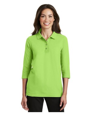 Ladies Silk Touch; 3/4-Sleeve Polo.