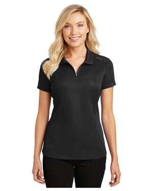 Women's Pinpoint Mesh Zip Polo Shirt