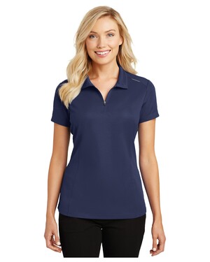 Women's Pinpoint Mesh Zip Polo Shirt