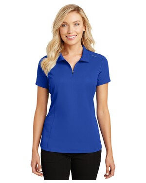 Women's Pinpoint Mesh Zip Polo Shirt