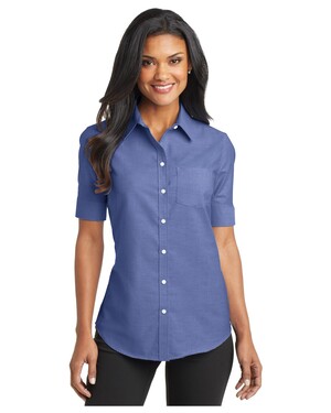 Women's Short Sleeve SuperPro  Oxford Shirt