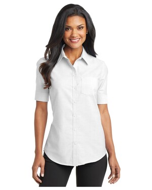 Women's Short Sleeve SuperPro  Oxford Shirt