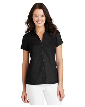 Women's Textured Camp Shirt.