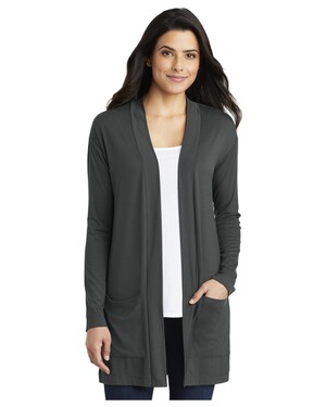 Port Authority LK5434 Women's Concept Long Pocket Cardigan - Black XL