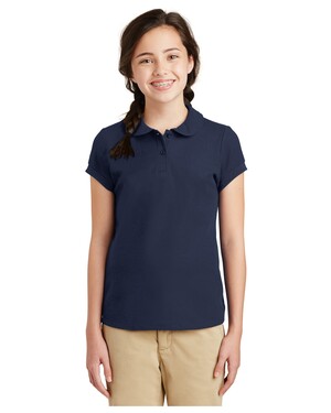 Girls Silk Touch Peter Pan Collar Polo Shirt