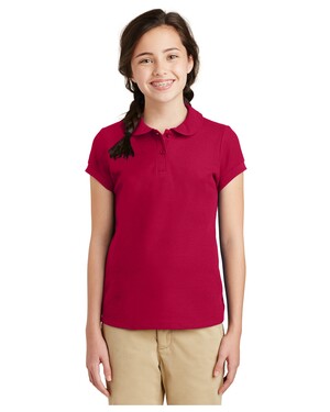 Girls Silk Touch Peter Pan Collar Polo Shirt