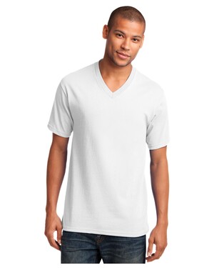 5.4-oz 100% Cotton V-Neck T-Shirt