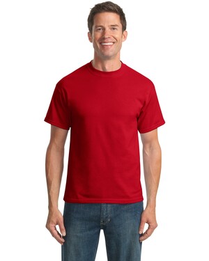 Port & Company Men's PC55 T-Shirt - 50/50 Cotton/Poly Blend, Left Chest Pocket (Athletic H To 2XL)