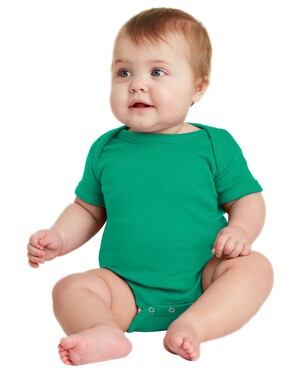 Infant Short Sleeve Baby Rib Onesie