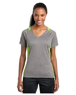 Women's Heather Colorblock Contender V-Neck T-Shirt