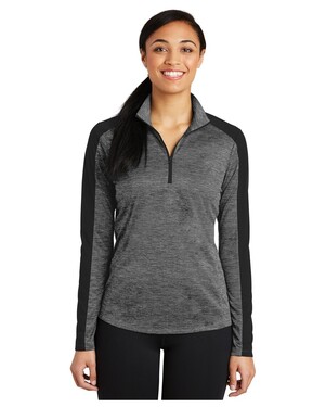 Women's PosiCharge  Electric Heather Colorblock 1/4-Zip Pullover