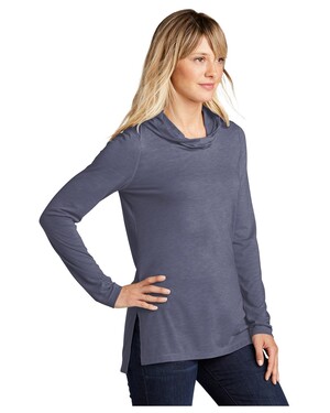  Women’s Fitted Very Important Tee ® Scoop Neck PosiCharge Tri-Blend Wicking Long Sleeve Hoodie