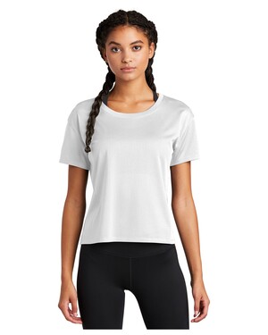 Women’s Fitted Very Important Tee ® Scoop Neck PosiCharge Tri-Blend Wicking Draft Crop T-Shirt