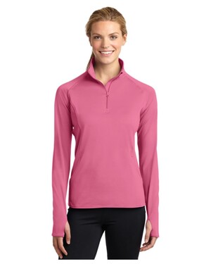 Sport-Tek LST850 Women's Sport-Wick Stretch 1/2-Zip Pullover 