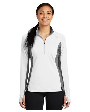 Women's Sport-Wick  Stretch Contrast 1/2-Zip Pullover