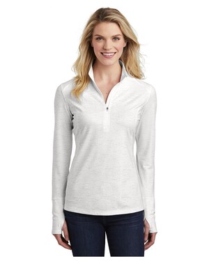 Women's Sport-Wick Stretch Reflective Heather 1/2-Zip Pullover