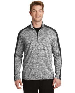 PosiCharge  Electric Heather Colorblock 1/4-Zip Pullover