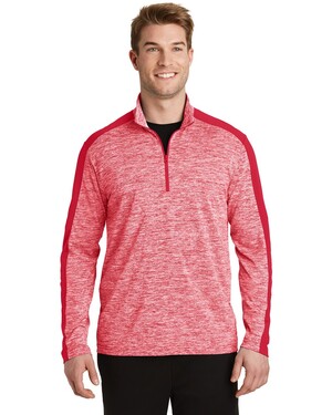 PosiCharge  Electric Heather Colorblock 1/4-Zip Pullover