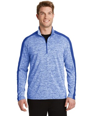 PosiCharge  Electric Heather Colorblock 1/4-Zip Pullover