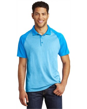 PosiCharge  RacerMesh  Raglan Heather Block Polo Shirt