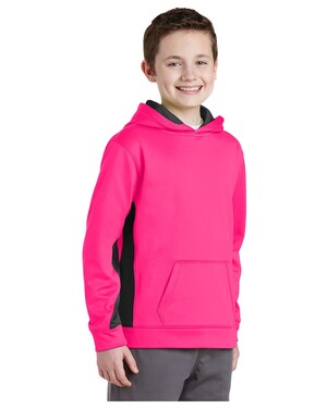 Sport-Tek ST251 Sport-Wick Fleece Short Sleeve Hooded Pullover - Deep Red - M