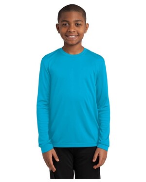 Sport-Tek YST350LS Youth Polyester Long Sleeve T-Shirt – PosiCharge Dri Fit Tee