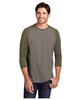 District DM136 Mens Perfect Tri 3/4-Sleeve Raglan