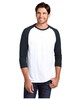 District DM136 Mens Perfect Tri 3/4-Sleeve Raglan
