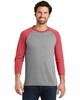 District DM136 Mens Perfect Tri 3/4-Sleeve Raglan