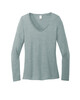 District DT135 Women's Perfect Tri Long Sleeve V-Neck T-Shirt