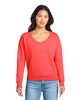 Port & Co LPC098V Ladies Beach Wash Garment-Dyed V-Neck Sweatshirt