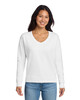 Port & Co LPC098V Ladies Beach Wash Garment-Dyed V-Neck Sweatshirt